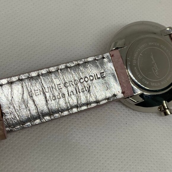 Roberto Cavalli watch 36mm genuine crocodile Italy leather up to 7” running - Picture 8 of 9